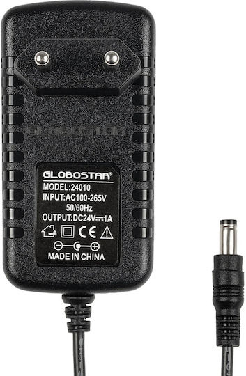 GloboStar Universal Adjustable Voltage Power Adapter 24V 1A with Power 24W with Plug Set GLB-107-0006