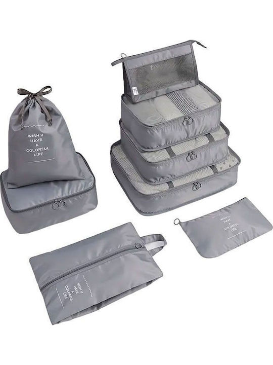 Комплект за пътуване 7 бр Органайзер за чанта Portable Travel Storage Bag Set 7pcs Сив Комплект за пътуване 7 бр Органайзер за чанта Portable Travel Storage Bag Set 7pcs Сив