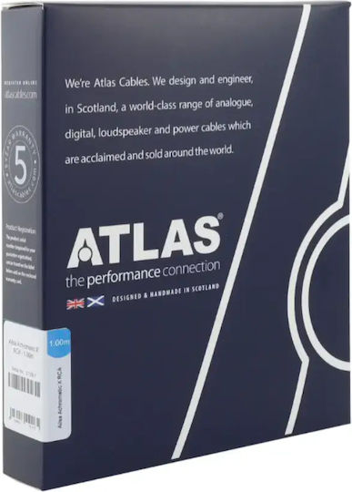 Atlas Cables Елемент Ахроматичен RCA Кабел RCA Мъжки - RCA Мъжки 1м