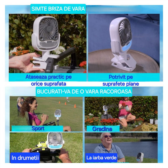 Ventilator USB Cu Apă Și Iluminare Și Baterie Externă Multicolor FOX500133