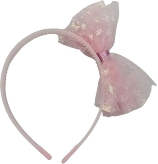 Headband Bow Tulle Stars 3 Colours Purple