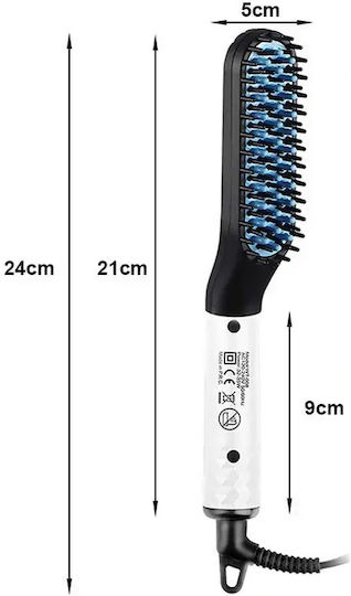 Verk Group Ceramic Electric Hair Brush for Hair Straightening
