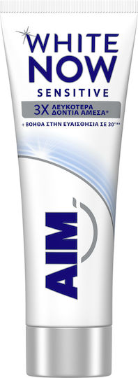 AIM White Now Sensitive Toothpaste for Sensitive Teeth & Whitening 75ml