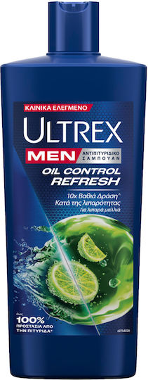 Ultrex Oil Control, Rerfresh Shampoos against Dandruff for Oily Hair 610ml
