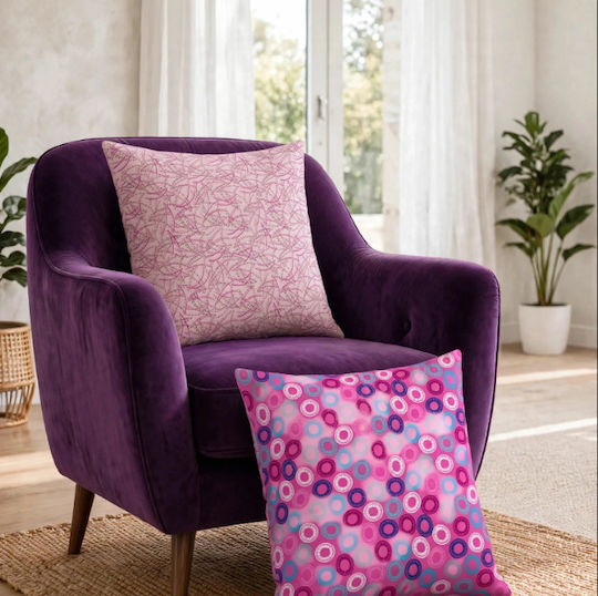 Oxygen Pink Neon Pink Decorative Pillow Case 45x45cm