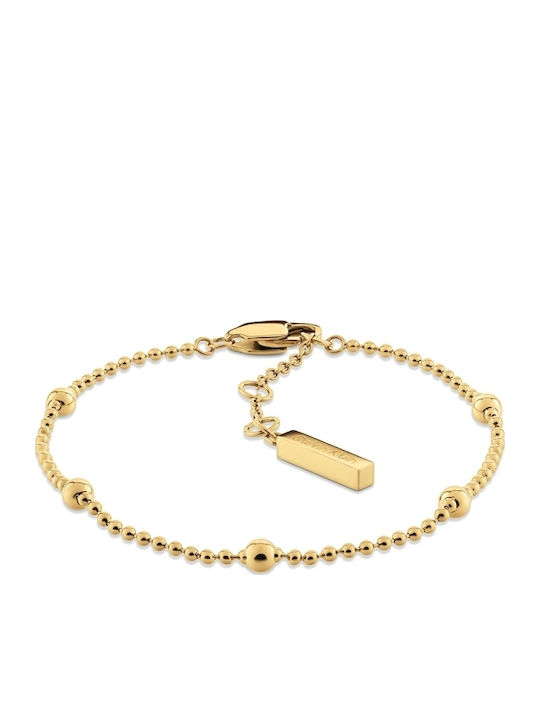 Calvin Klein Brățară Pentru Femei Din Oțel Placat Cu Aur 18.5cm