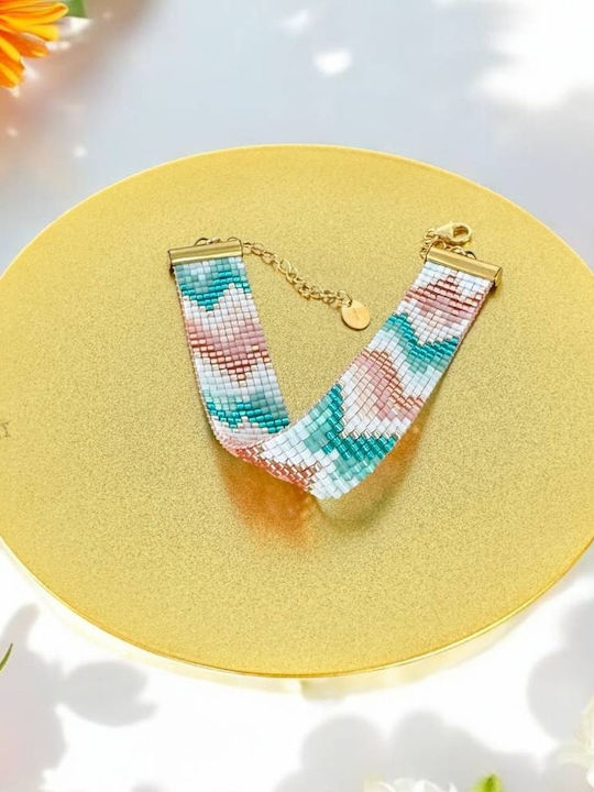 Ezera Damen Armband Kette aus Stahl Vergoldet