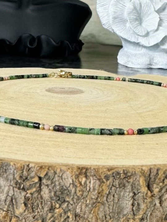 Ezera Choker Talisman Placat Cu Aur