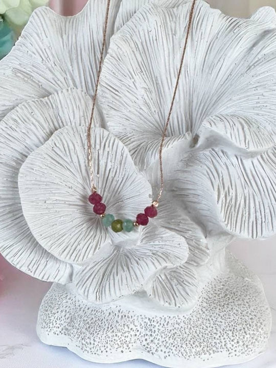 Ezera Choker Din Argint Roz Plăcat Cu Aur Ezera Choker Din Argint Roz Plăcat Cu Aur