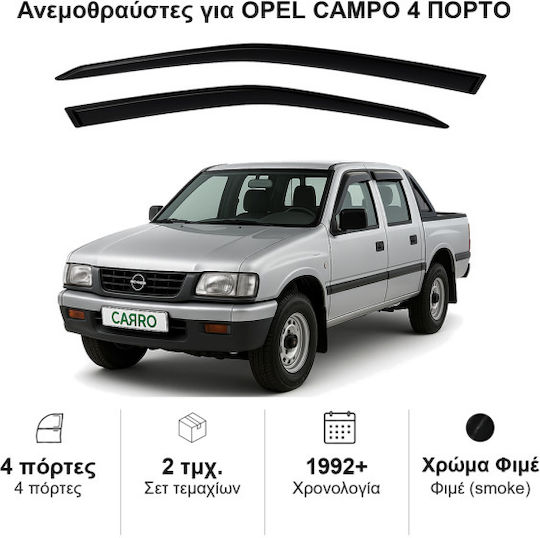 Heko Set deflectoare de vânt Dark Fime pentru Opel Magazin online 2buc