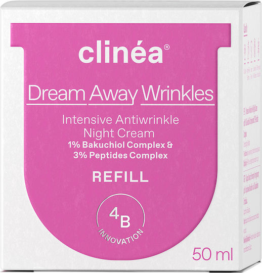 Clinea Dream Away Wrinkles LightRefill Cream Face Night with Bakuchiol 50ml