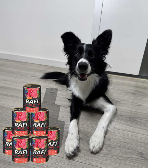 Rafi Nasses Hundefutter Dose Diät mit Rindfleisch ohne Getreide 6x400gr