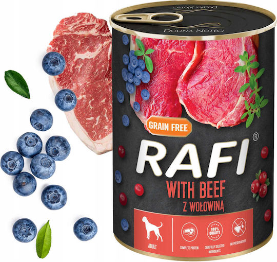 Rafi Nasses Hundefutter Dose Diät mit Rindfleisch ohne Getreide 6x400gr