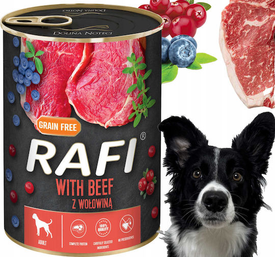 Rafi Nasses Hundefutter Dose Diät mit Rindfleisch ohne Getreide 6x400gr