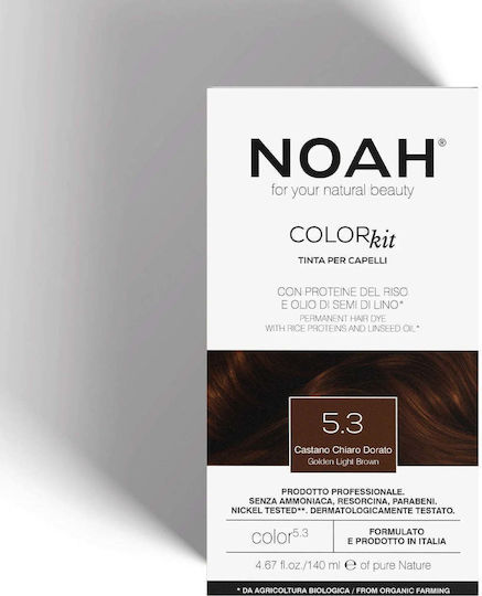 Noah for Beauty Șampon Colorant Permanent Fără Amoniac 5.3 Maro Auriu Deschis 140ml