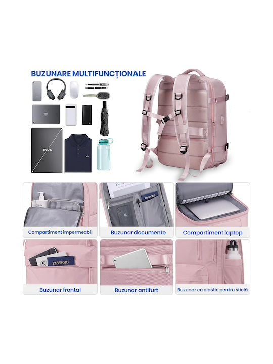 Expandable Carry-on Wasserdicht 36lt Rosa