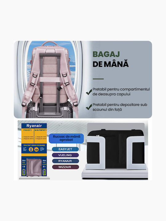 Expandable Carry-on Wasserdicht 36lt Rosa