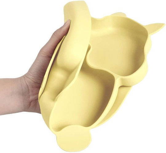 Silicone Feeding Set with Anti-Slip Base Yellow 5 Pieces