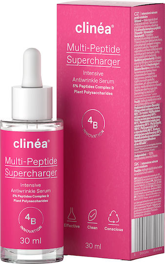 Clinea Multi-peptide Supercharger Moisturizing & Anti-aging Serum Face with Peptides & Hyaluronic Acid for Firming & Revitalization 30ml