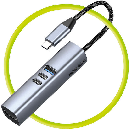 Mobile Origin USB Hub 3 Ports with USB-C / USB-A Connection