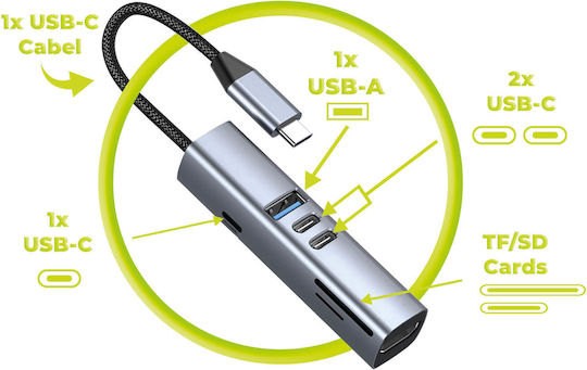 Mobile Origin USB Hub 3 Ports with USB-C / USB-A Connection