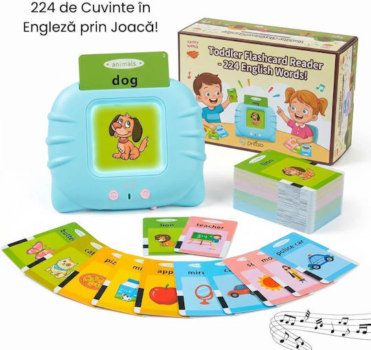 Jucărie Educativă Interactivă Cititor De Carduri Pentru Copii 224 Cuvinte În Engleză Învățare Prin Joacă Vocabular Animale Fructe Mașini Usb Reîncărcabil Albastru Roz