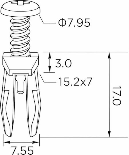Epcrc2137 Mounting Clips 10 Pcs