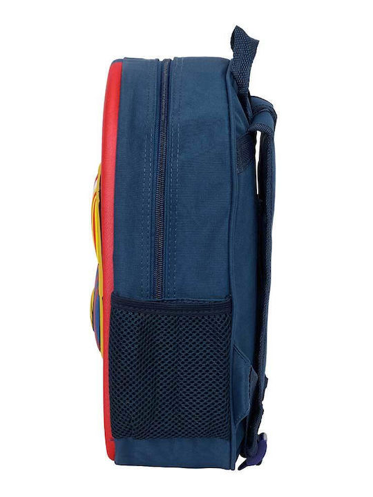 Safta School Shoulder Bag Kindergarten Red With Water Bottle Holder 8.64lt