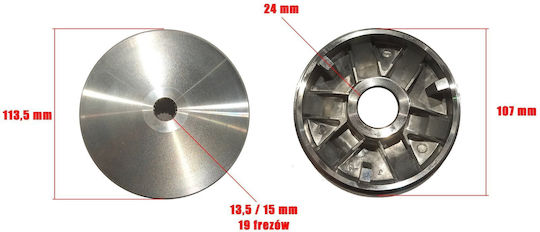 Комплект Ремък За Вариатор На Съединител 743 Скутер 4т Gy6 125 150 Barton Romet Junak