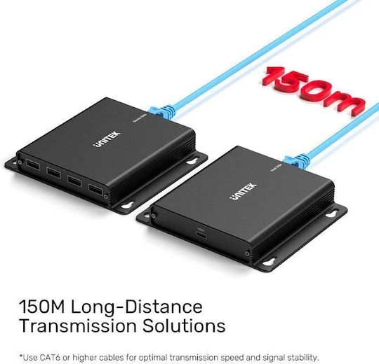 Unitek Hub 4 Θυρών με σύνδεση USB-A / Ethernet