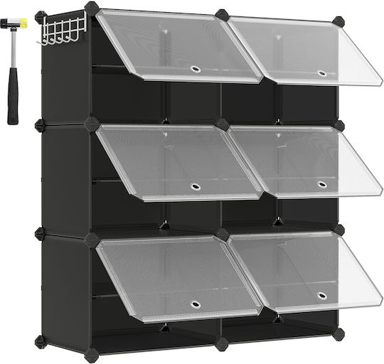 Songmics Kunststoff Schuhorganisator 32x40x30cm