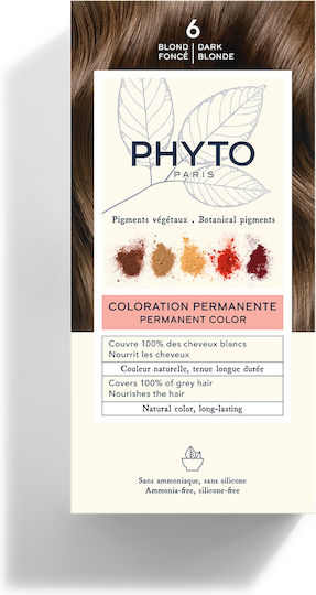 Phyto Phytocolor Боя За Коса Без Амоняк 6.0 Тъмно Рус 50ml