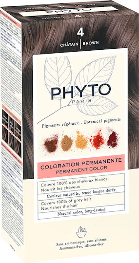 Phyto Phytocolor Βαφή Μαλλιών Χωρίς Αμμωνία 4.0 Καστανό 50ml