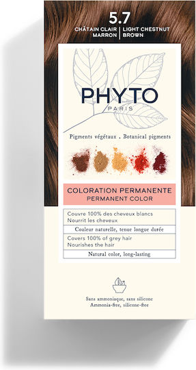 Phyto Phytocolor Hair Dye No Ammonia 5.7 Light Brown Mahogany 50ml