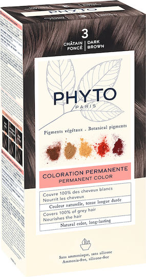 Phyto Phytocolor Hair Dye No Ammonia 3.0 Dark Brown 50ml
