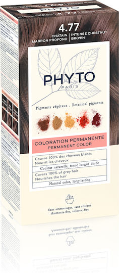 Phyto Phytocolor Haarfärbemittel Kein Ammoniak 4.77 Dunkelbraun Intensiv Μαρόν 50ml