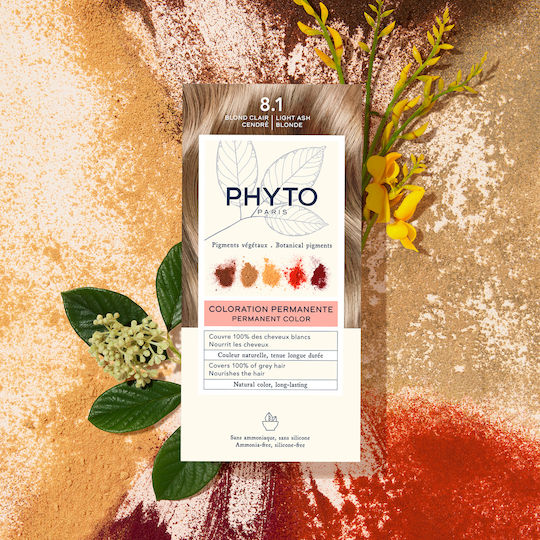 Phyto Phytocolor Hair Dye No Ammonia No8.1 Light Ash Blonde 50ml