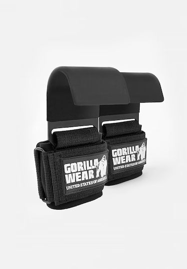 Gorilla Wear Περικάρπια Άρσης Βαρών Μαύρα 2 τμχ