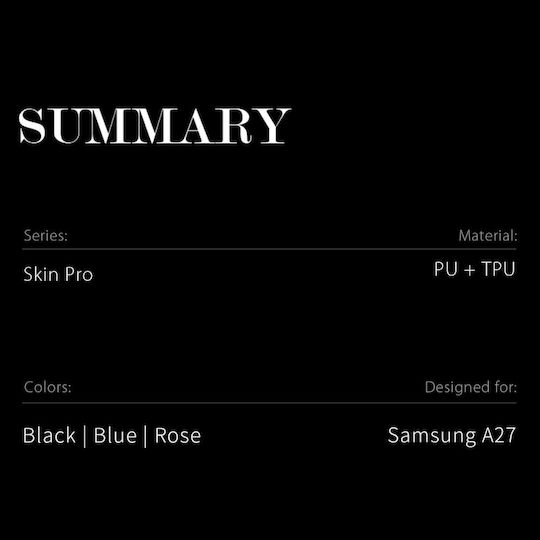 Samsung Galaxy A27 5G Dux Ducis Skin Pro Series Flip Wallet Synthetic Leather PU TPU Black Wallet Stand