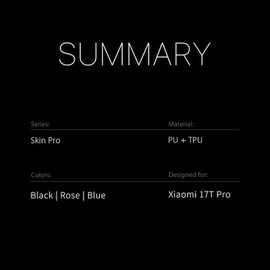 Dux Ducis Skin Pro Series Book Synthetic Leather / Silicone Pink (Xiaomi 17T Pro)