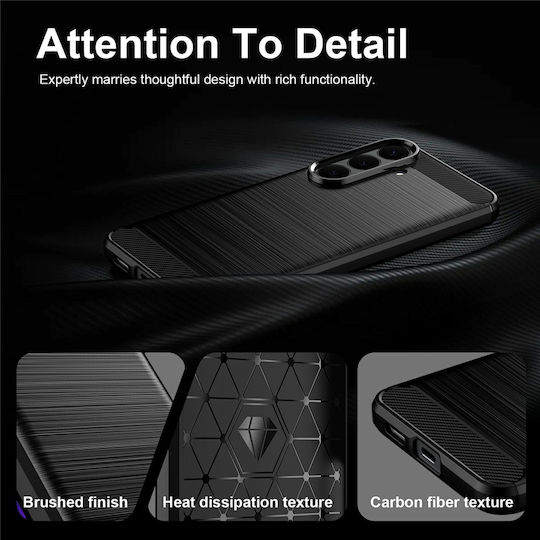 Techsuit Carcasa Spate Carbon Silicon / Plastic Albastru Galaxy S26 FE
