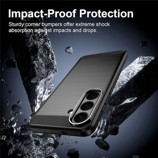 Techsuit Carcasa Spate Carbon Silicon / Plastic Albastru Galaxy S26 FE