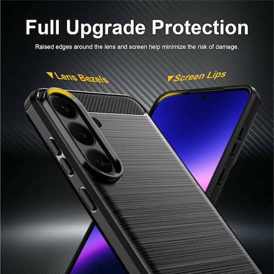 Techsuit Carcasa Spate Carbon Silicon / Plastic Albastru Galaxy S26 FE