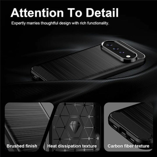 Techsuit Carbon Rückseite Umschlag Silikon / Kunststoff Schwarz (Google Pixel 11 Pro XL)