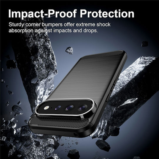 Techsuit Carbon Back Cover Din Silicon / Plastic Negru (Google Pixel 11)