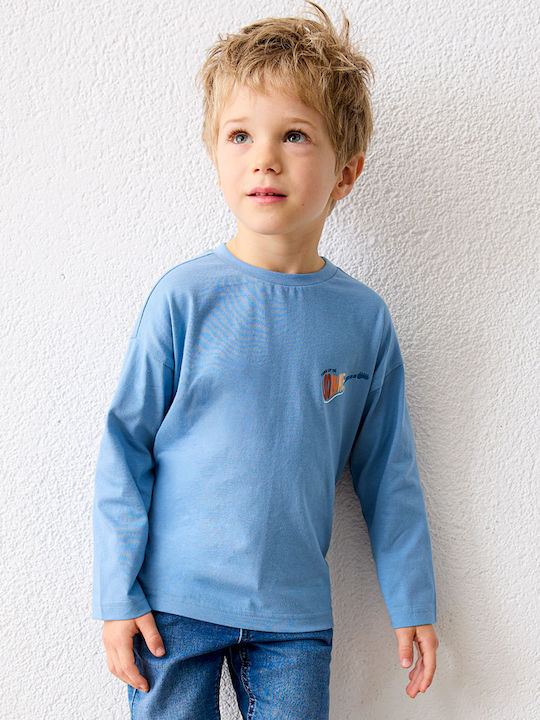 Kinderoberteile Kurzärmelig Blau Meliert