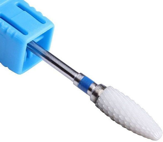 Ceramic Nail Drill Bit with Flame Shape Blue