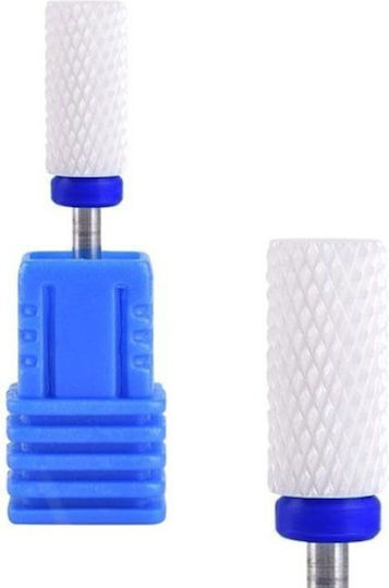 Ceramic Nail Drill Bit Barrel Shape Blue
