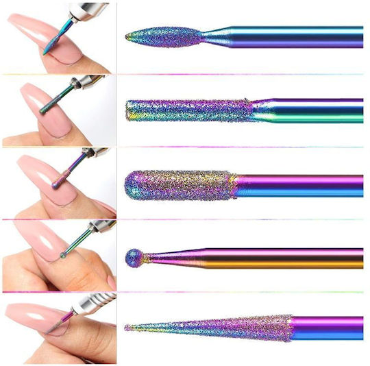Nail Drill Bits Set Storage Box 10 Pieces