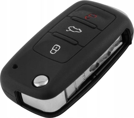 Silikon Schlüssel Schutzhülle VW Skoda Seat Schwarz